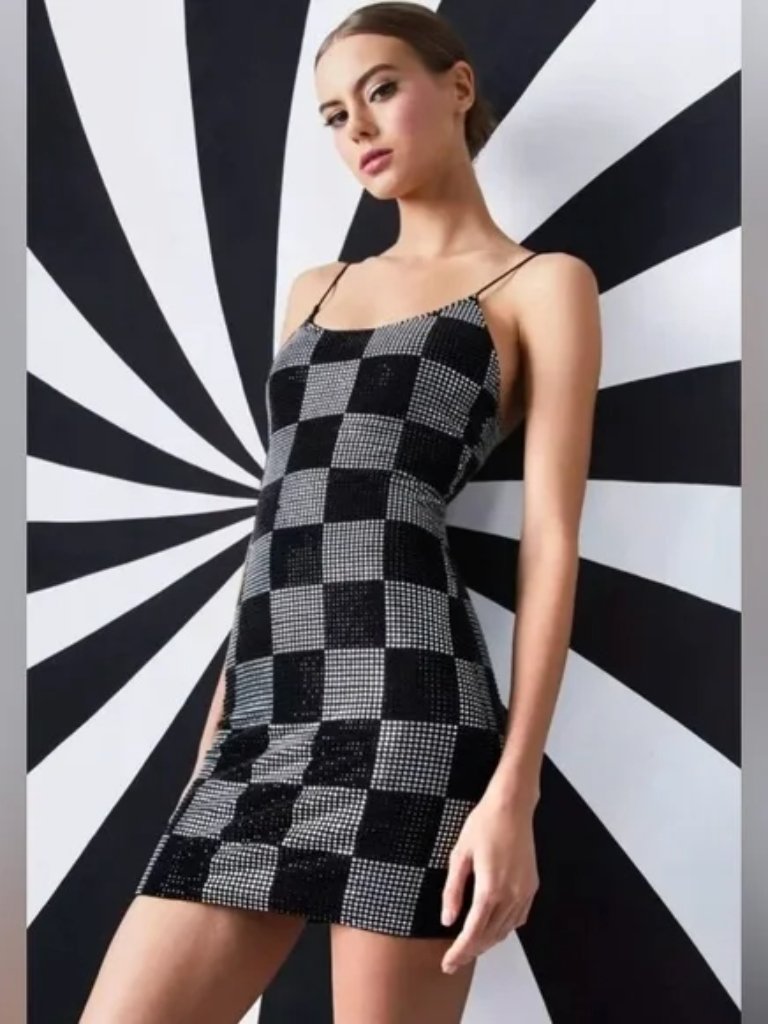 Alica + Olivia Checkered Dress